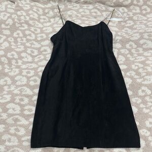 Chic Black Mini Dress with Spaghetti Straps